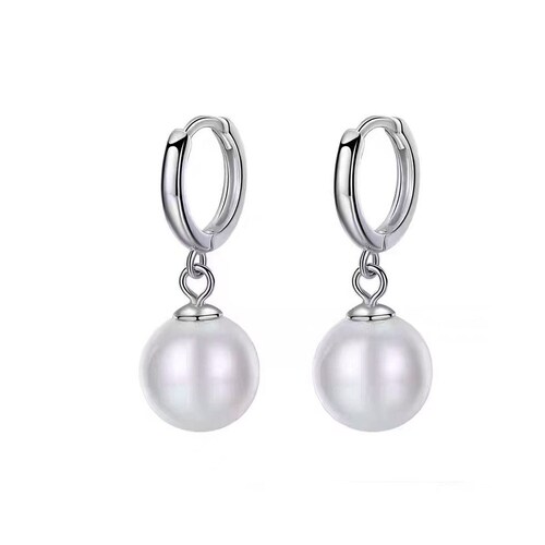 1 Pair Solid Sterling Silver Hook Earring Setting for Pearl or - Etsy
