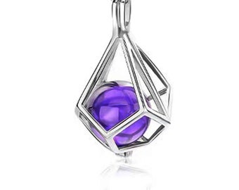 Solid 925 sterling silver pearl cage, pendant cage for pearl or gemstone, pet pendant blank, jewelry DIY, gift DIY-NT243