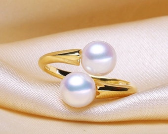 925 Sterling Silver Pearl Ring Mounting for Women, wholesale Adjustable Pearl Ring Fittings  for Jewelry Making