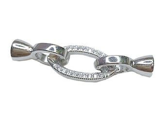 925 sterling silver pearl necklace/bracelet Clasp, necklace/bracelet connector,Pearl Necklace Buckle,Necklace End Clasp