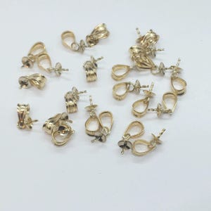 2pcs 14K gold filled pendant settings for jewelry making, pendant blank, jewelry findings, gift DIY