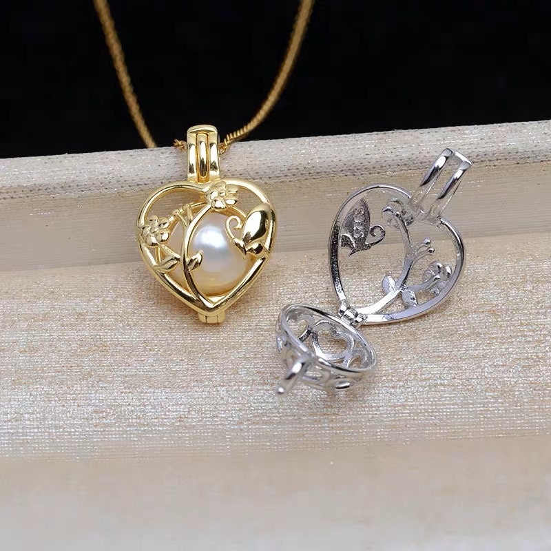 Pick a Pearl Cage Necklace, Pick a Pearl Disney, Epcot Japan, Hawaii,  Vegas, Pearl Cage Necklace, Gold Pearl Cage Locket, Pearl Cage Locket