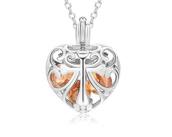925 Solid Sterling Silver Pearl Cage Pendant Mounting, heart and cross Pendant cage for pearl or gems, DIY Jewelry Making and Gifting