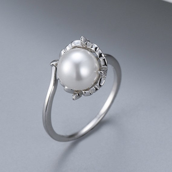 Adjustable S925 Sterling Silver ring setting for pearl oe gems pearl ring mountings wholesale DIY ring making findings