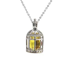 Gabbia di perle in argento sterling solido solido 925, gabbia pendente per perla o pietra preziosa, ciondolo per animali vuoto, gioielli fai da te, regalo fai da te