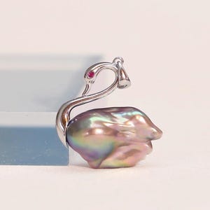 925 Sterling Silver pendant setting for baroque Pearls, pendant mountings, swan pendant blanks, wholesale DIY Pearl Pendant findings