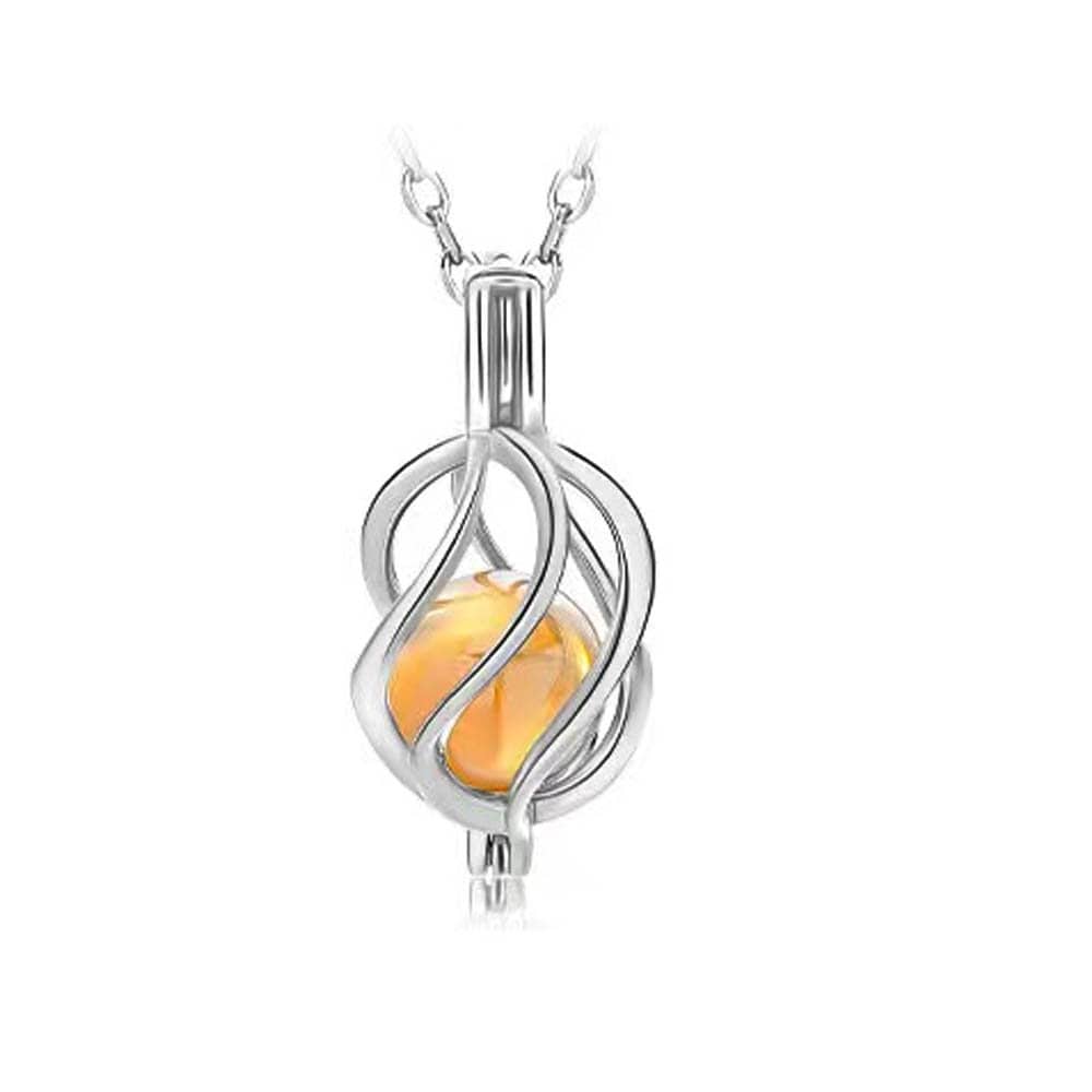 Solid 925 sterling silver pearl cage, pendant cage for pearl or gemstone, jewelry making supplies