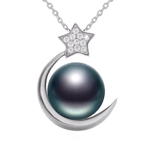 Solid S925 sterling silver necklace setting with chain, necklace blank without pearl, necklace mountings, jewelry DIY, gift DIY