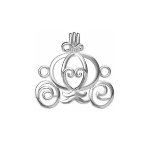 925 Solid sterling silver pendant setting without chain, pearl cage pendant mounting, pendant blank, jewelry DIY, gift DIY