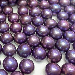 1pc Real freshwater pearl beads, 12.5-13.5mm dyed purple pearl beads for jewelry making, wholesale jewelry findings