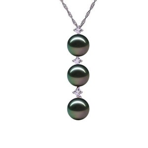 1pc zircon solid sterling silver pendant setting, triple pearl pendant mounting without chain,pendant blank without pearl, jewelry&gift DIY
