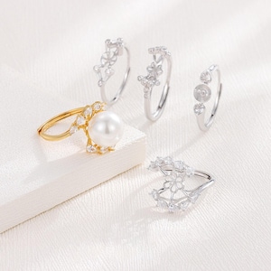 Massive 925 Sterling Silber Ringfassung für halb gebohrte Perle oderBead,Perlenfassungen,Ringrohling,Schmuck DIY,Geschenk DIY