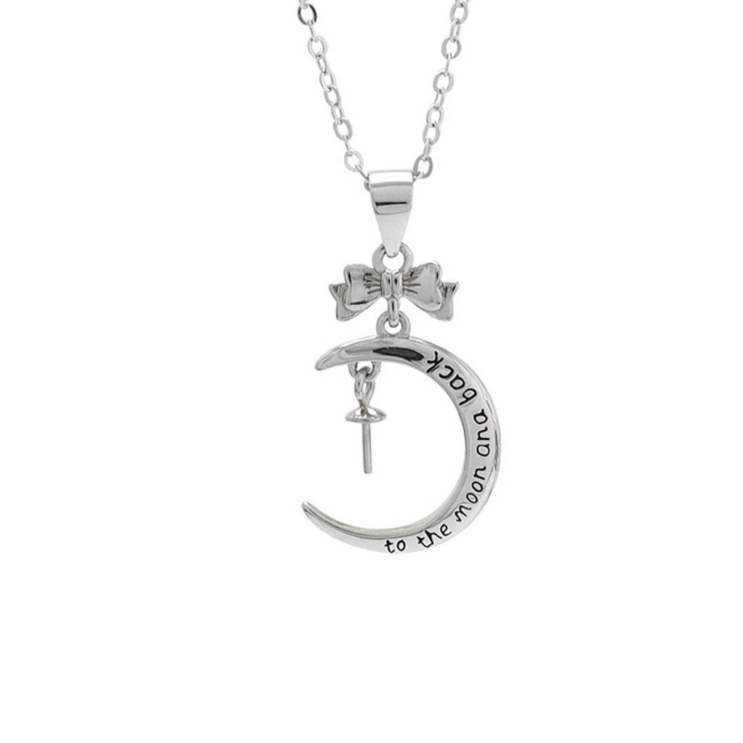 S925 Sterling Silver Pendant Setting for Pearl Pr Gems, Pearl Pendant