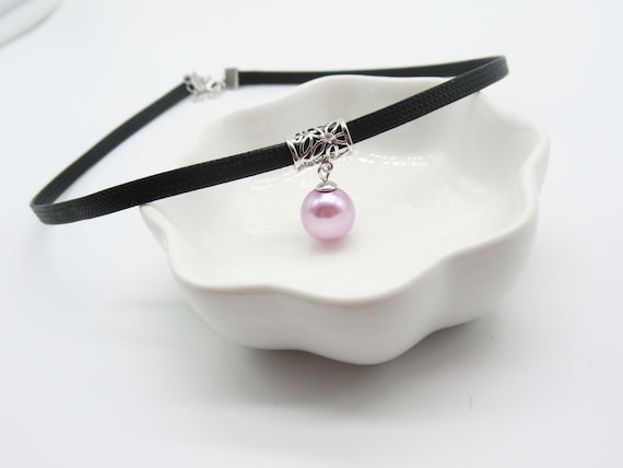 1pc solid sterling silver necklace setting,wax cord choker mounting, necklace blank without pearl, statement jewelry DIY, gift DIY