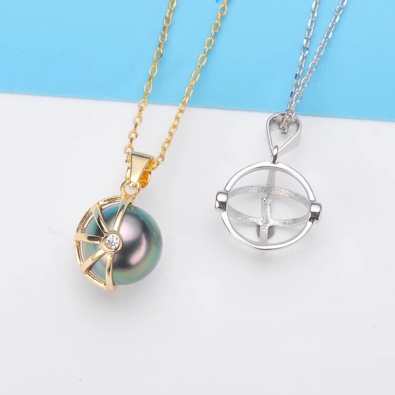 Solid Sterling Silver Pendant Setting Pendant Mounting Etsy 