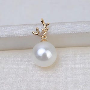 Massief 14k gouden hangerinstelling voor parel of edelsteen, 14K hangerbevestigingen, hanger blanco, sieraden DIY, cadeau DIY