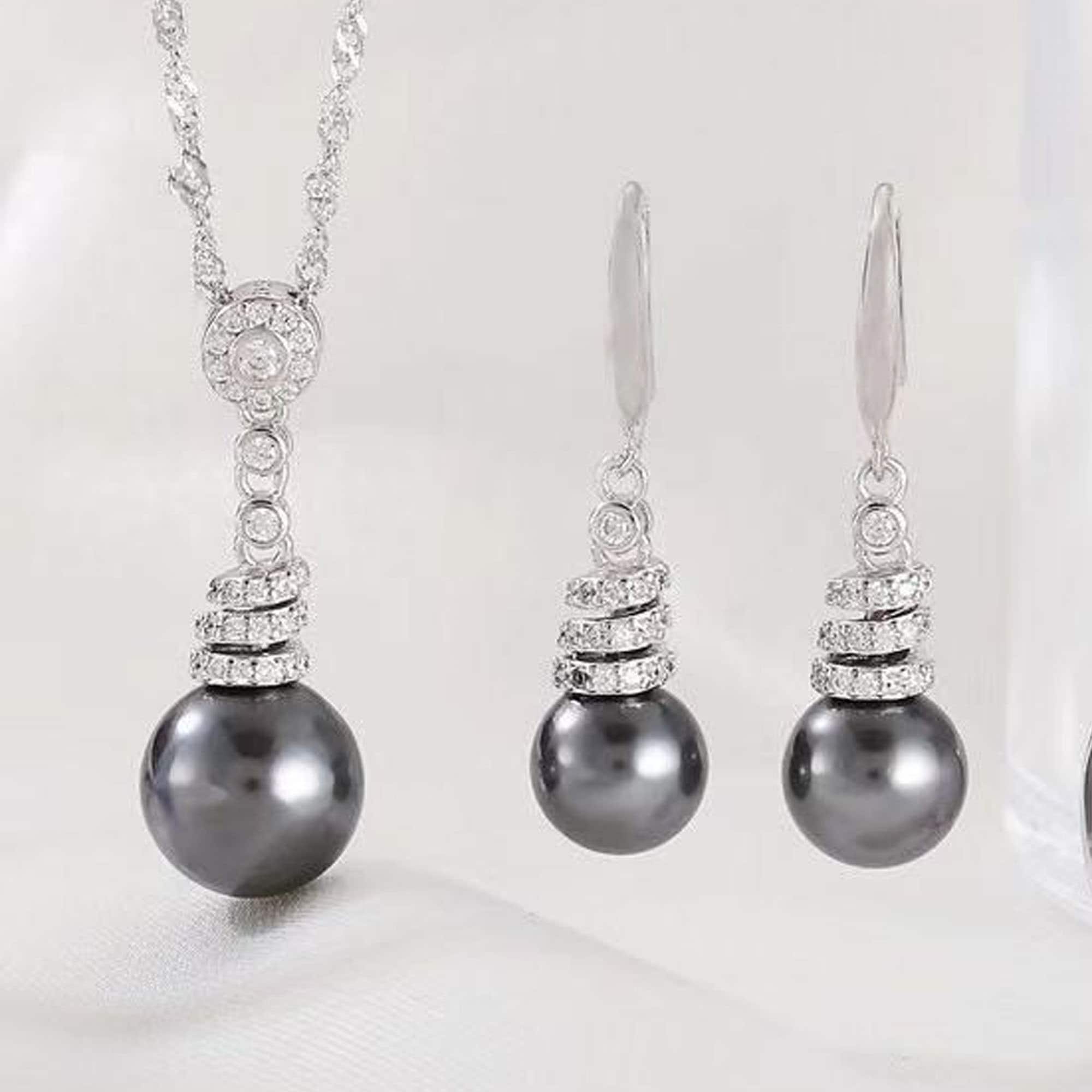 Argent sterling massif avec monture en pendentif plaqué rhodium, montures de boucles d'oreilles crochets, montures de perles, ébauche de bijoux, bijoux DIY, DIY cadeau