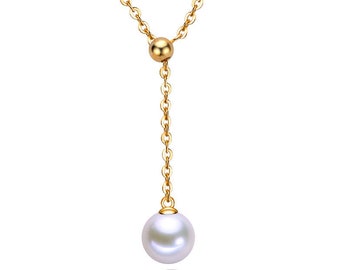 Solid 18K Gold cable Chain, Real 18K Gold necklace setting for pearl or gems, Adjustable necklace, Wholesale 18K Gold Chain necklace