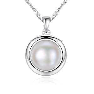 Solid 925 Sterling Silver pendant setting for pearl or gems, Pearl pendant mountings, wholesale DIY pearl pendant findings