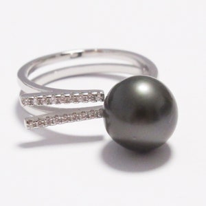 1 Stück solide S925 Sterling Silber Ringrohling für halbgebohrte Perle oder Edelstein, Ringrohling, Schmuck DIY, Geschenk DIY