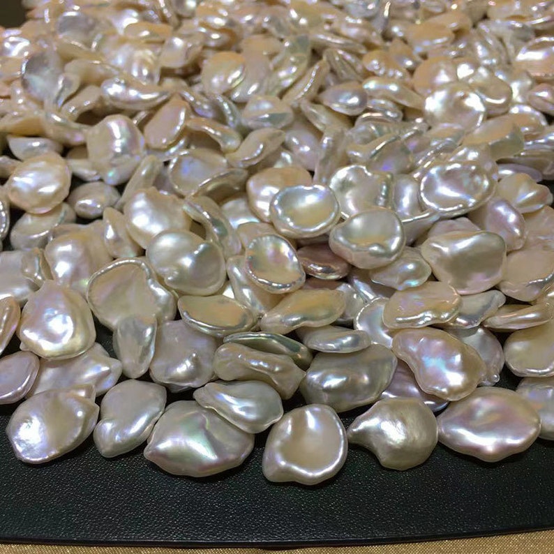13-15mm cornflake petal Freshwater Pearl beads wholesale jewelry making supplies undrilled White baroque loose pearl Beads