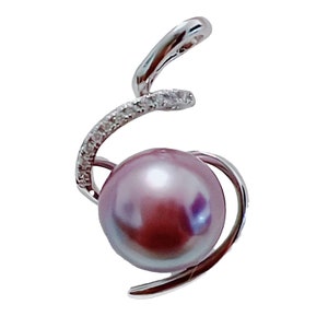 Massive 925 Sterling Silber Anhängerfassung, Perlenanhänger Fassung ohne Kette, Anhängerrohling ohne Perle, Schmuck&Geschenk DIY