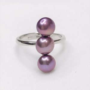 S925 sterling silver ring setting for half drilled pearl or bead, pearl mounts, flower ring blank, jewelry DIY, gift DIY-RMES028