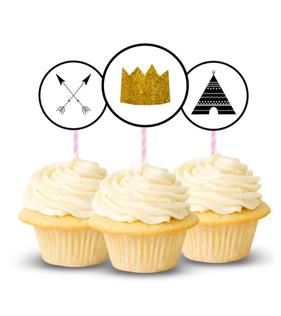 Wild One particular Printable Cupcake Toppers, 2.5 inches, 3 Models, Wherever The Wild Components Are, Boho, Tribal, Crown Cupcake, Arrows, Initial Birthday photo about Printable Cupcake referred to as Wild One particular Printable Cupcake Toppers, 2.5 inches, 3 Types, Where by The Wild Elements Are, Boho, Tribal, Crown Cupcake, Arrows, Very first Birthday