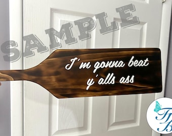 BDSM Paddles - Unique Wood Burnt Finish - Personalized or Blank - Novelty Gift - Spanking - Erotic Toys