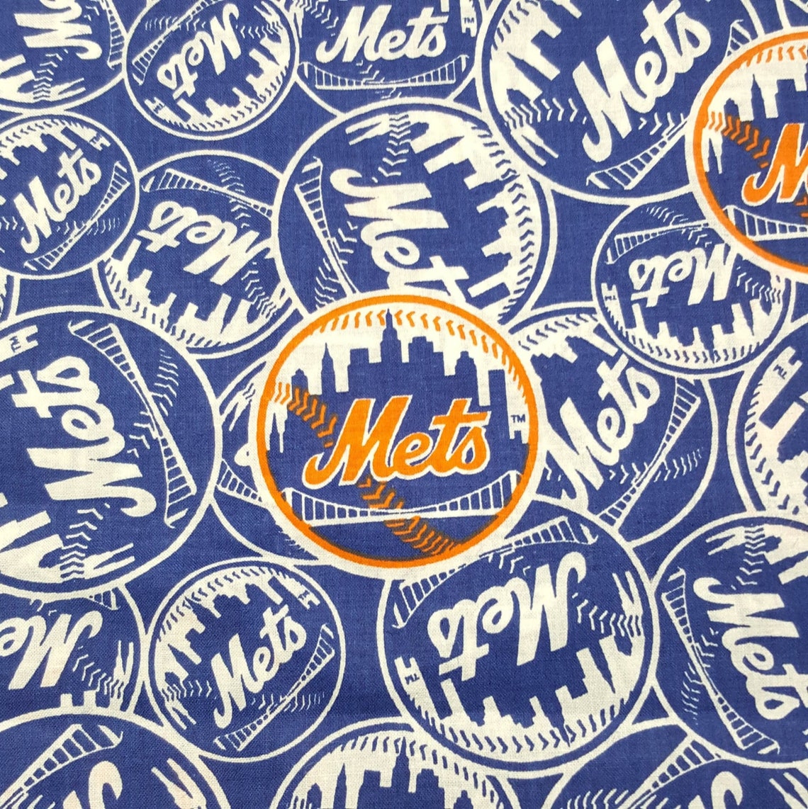 NY Mets Fabric Baseball Fabric MLB Fabric Fat Quarter by Etsy