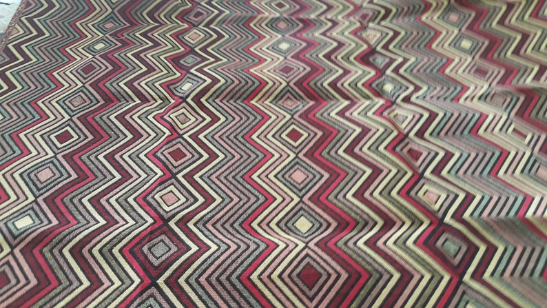 by the Meters Geometric,Striped Fabric,Kilim Fabrics,IKAT Turkish,Ottoman Kilim Style Coton Upholstery,Tribal Coton Ethnic,Tribal