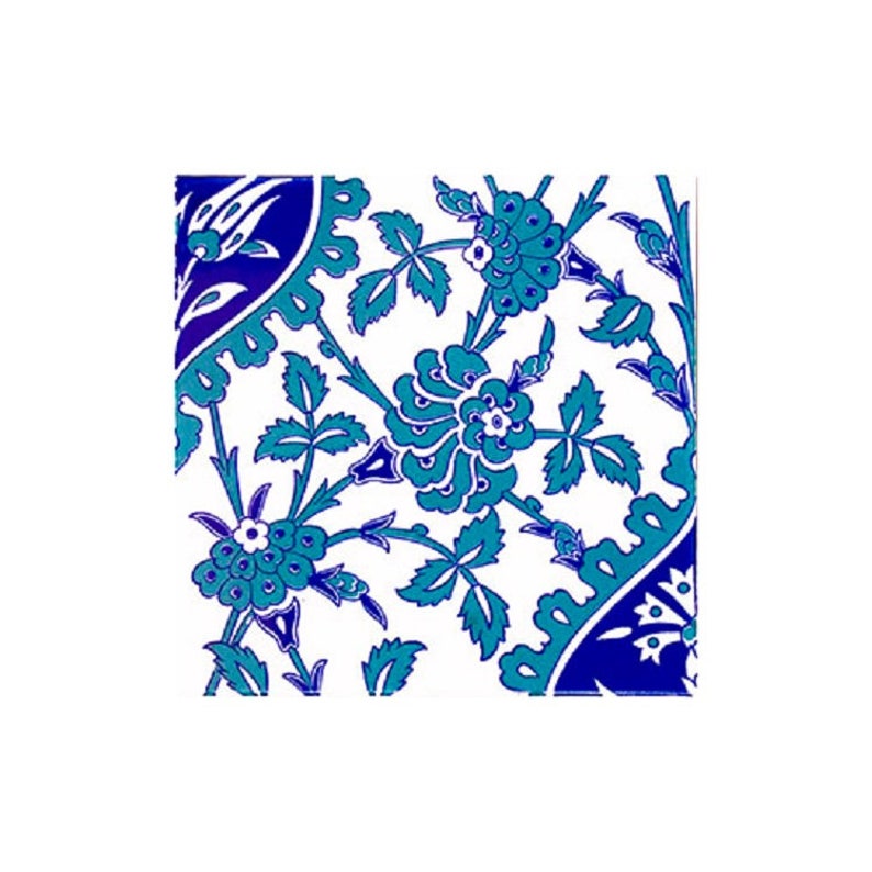 4 pcs Turkish Ceramic Tiles Turkish ottoman style Wall Decor Tiles 4 pcs 20x20 cm,40x40 cm Decor Design Iznik Ceramic