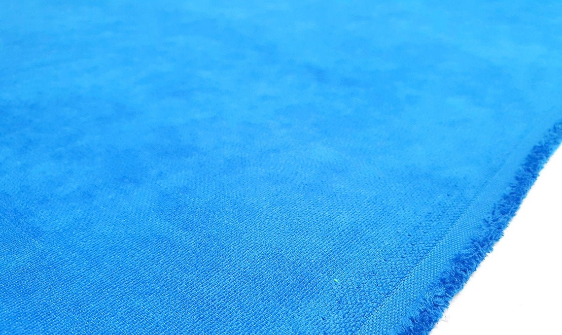 Sky Blue Solid Print Fabric by the meters fabric Upholstery Etsy