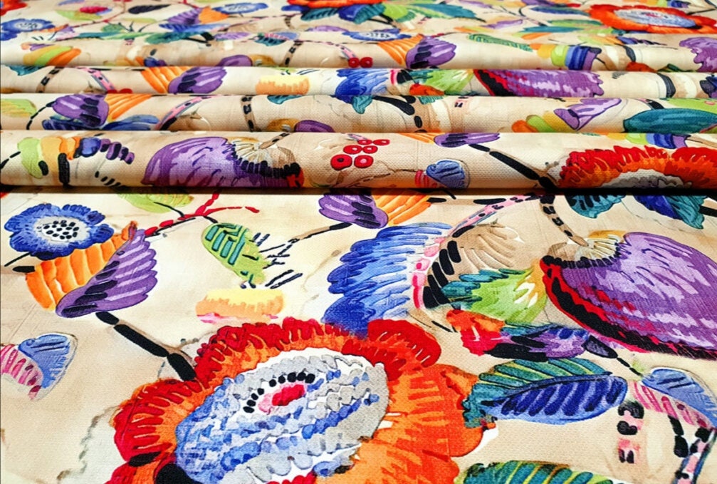 FloralPrintStoff Aquarell effektvoll Floral Stoff durch Etsy