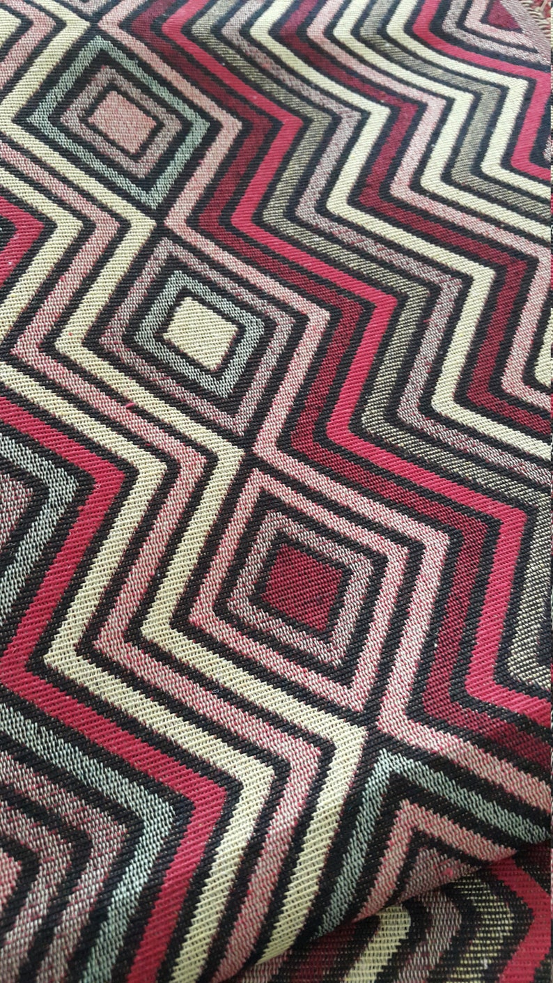 by the Meters Geometric,Striped Fabric,Kilim Fabrics,IKAT Turkish,Ottoman Kilim Style Coton Upholstery,Tribal Coton Ethnic,Tribal