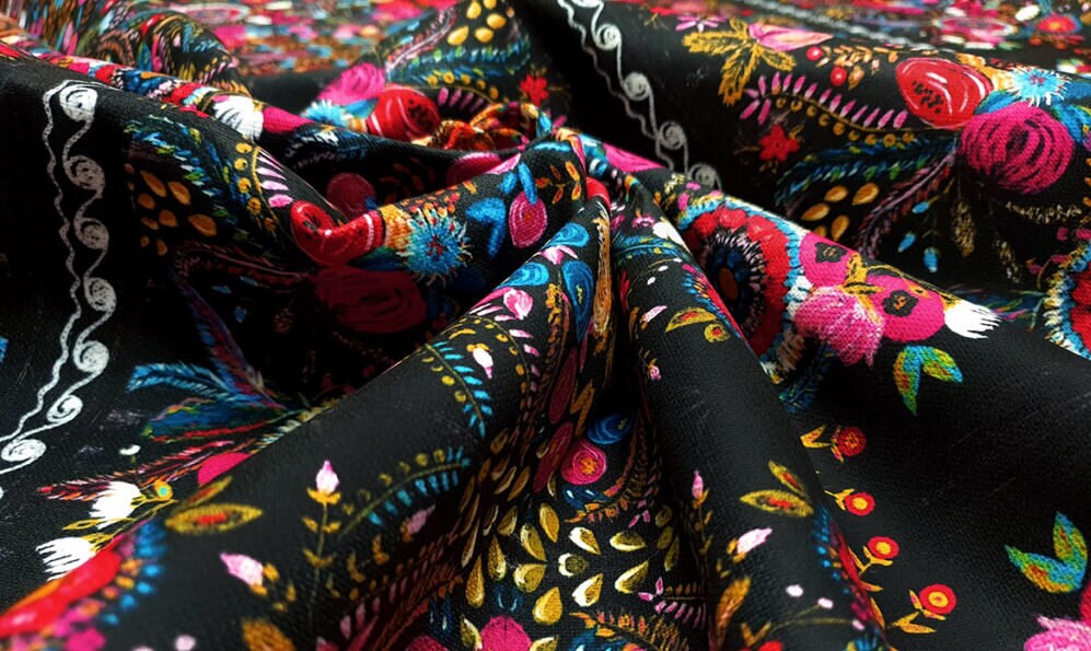 Ethnic Print Suzani Fabrics EthnicFloral Design Etsy