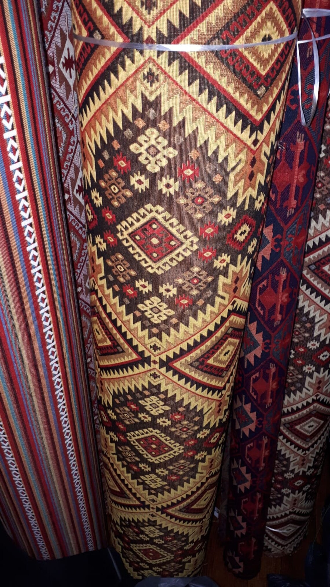 Turkish Kilim Upholstery Fabric Etsy