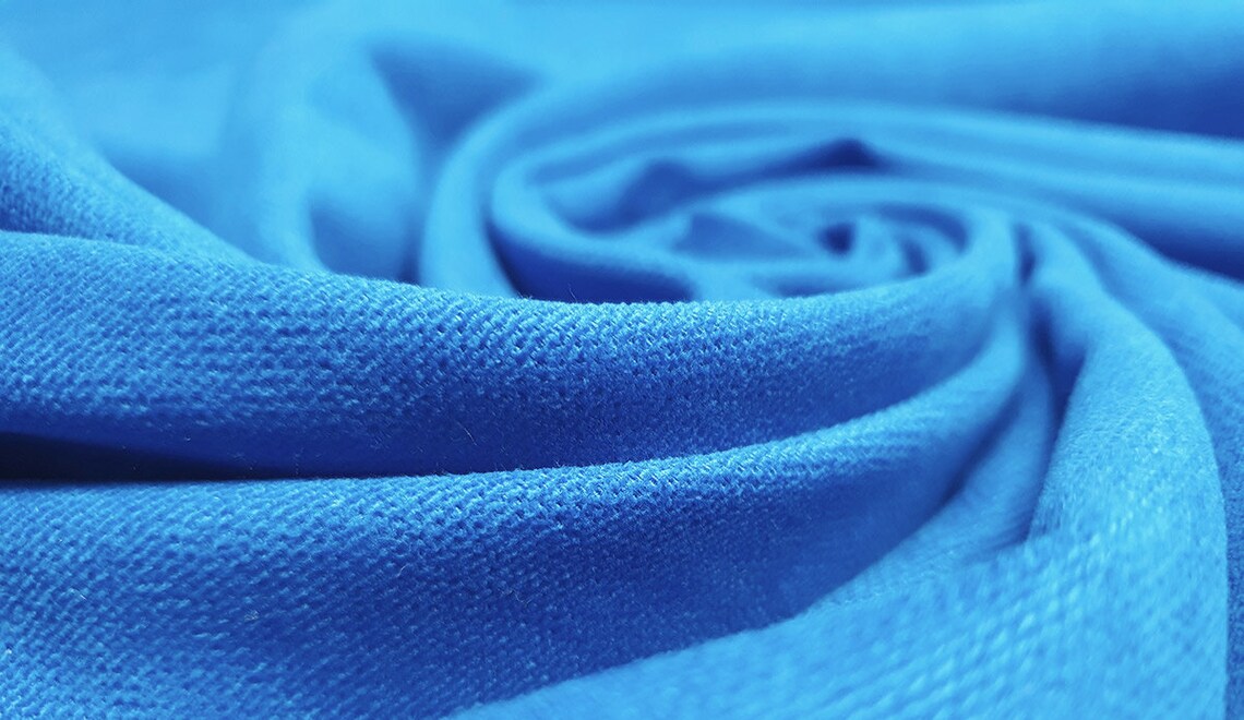 Sky Blue Solid Print Fabric by the meters fabric Upholstery Etsy