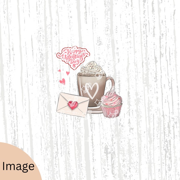 Valentine's Day Latta cupcake PNG file