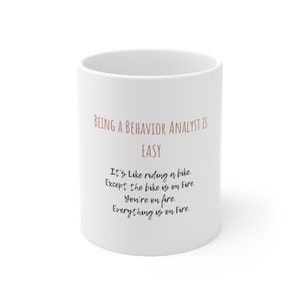 Analista de conducta, BCBA, terapia ABA, regalos, linda taza de cerámica de 11 oz