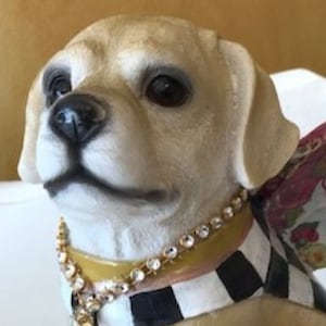 Whimsical hand painted puppy