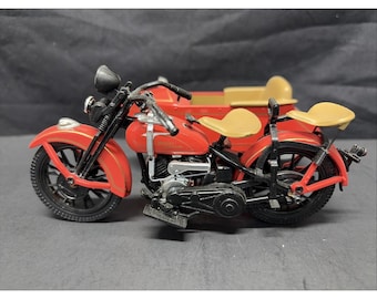 1933 Harley Davidson Flathead Motorcycle with Sidecar Die-Cast Bank 1:12 Limited