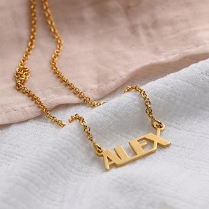 All Capital Letter Personalized Name Necklace Custom Layering Jewelry for Women, Mothers Sterling Silver / Gold Plated Christmas Gift image 4