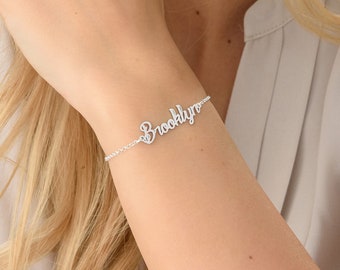 Personalized Name Bracelet Anklet with Own Names • Dainty Delicate or Birthday for Her Mom Wife • Mother's Day Gift