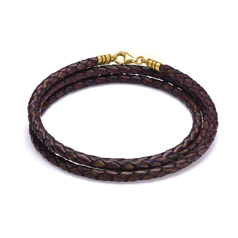 Braided Black Leather Cord Bracelet for Customizable Beads - Etsy