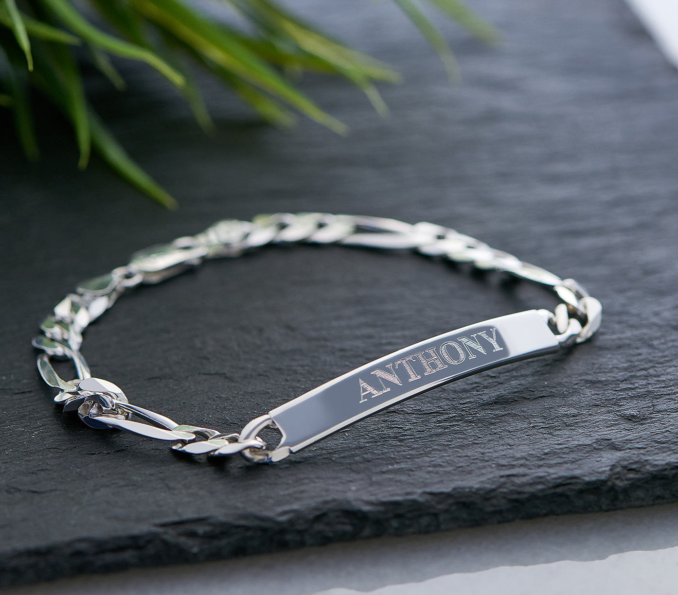 Personalized Silver 925 Men ID Engraved Bracelet Custom Made - Etsy
