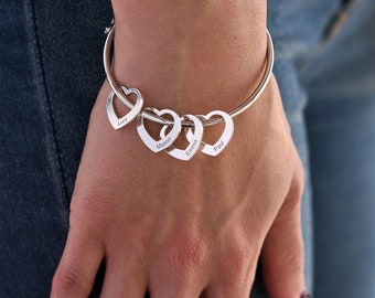 Bracciale Donna Con Ciondolo 'Amore' In Acciaio Inossidabile Argento - Happiness Boutique