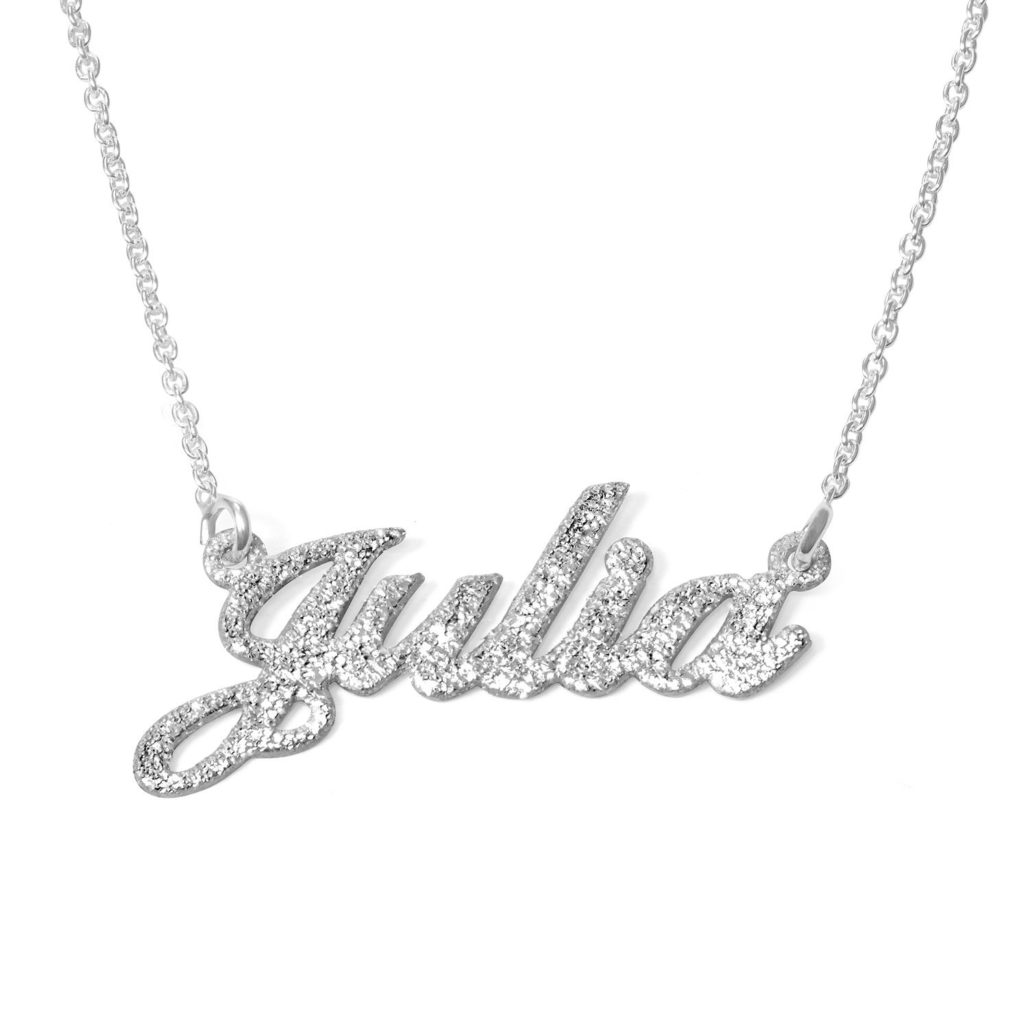 Collar con nombre personalizado, hecho a medida, diseño con placa con el  nombre, cadena de delicada plata de ley para madre o novia