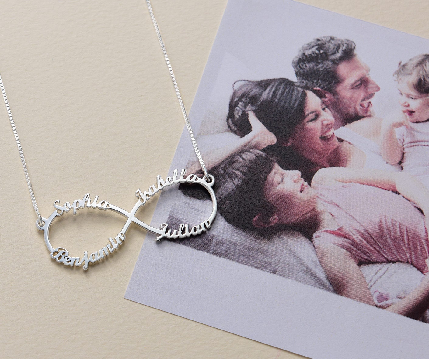Names Infinity Necklace Silver 925 
