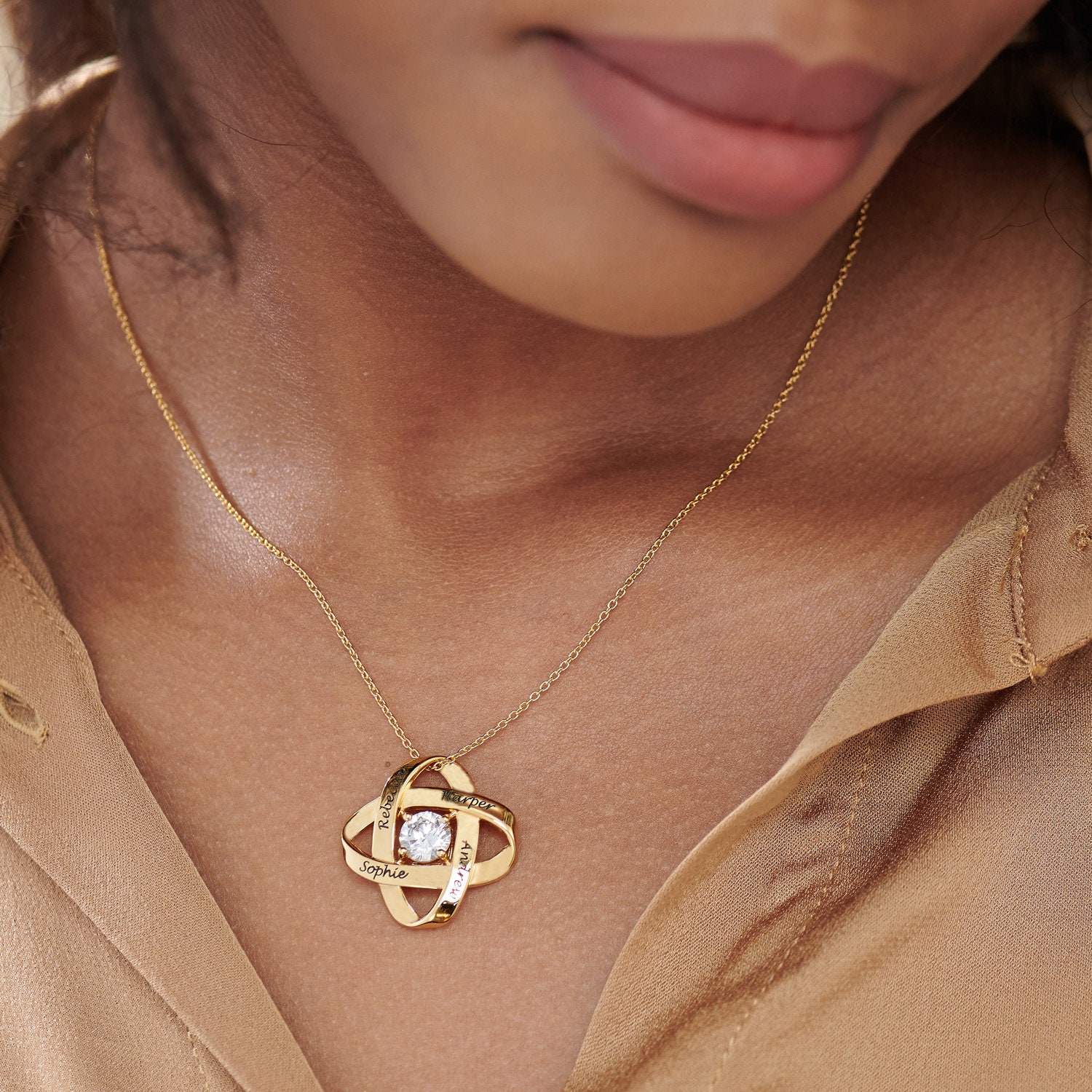 KissYan Collana in argento Sterling con nome dell'infinito